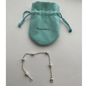 Tiffany & Co vintage sterling silver bead station bracelet